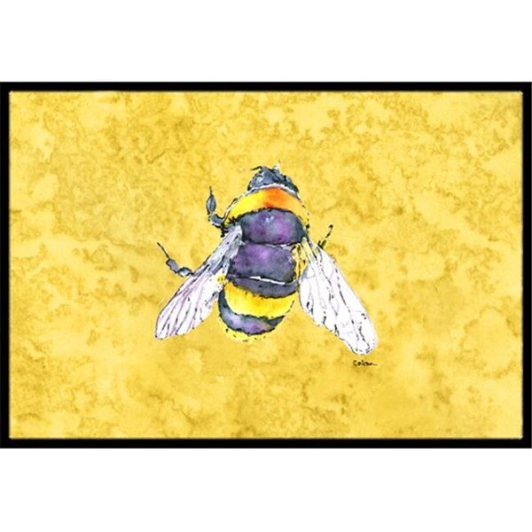 Carolines Treasures Carolines Treasures 8852JMAT 24 x 36 in. Bee On Yellow Indoor Or Outdoor Doormat 8852JMAT - main
